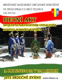 Kliknutím zvětšíte Odhalení pomníku Kopjafa v Telnici